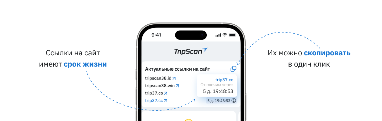 Trip70.co на смартфоне